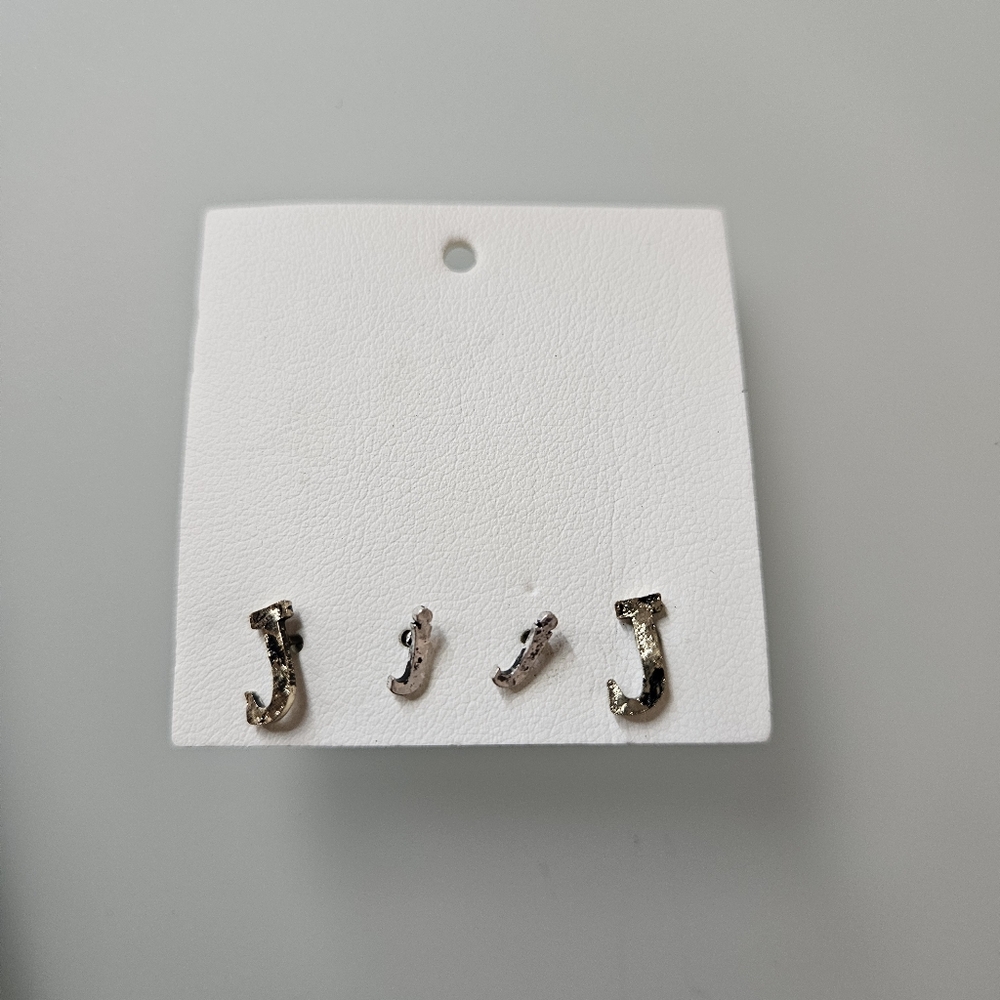 Free People Initial Letter Stud Earrings, Set Of 2 Js